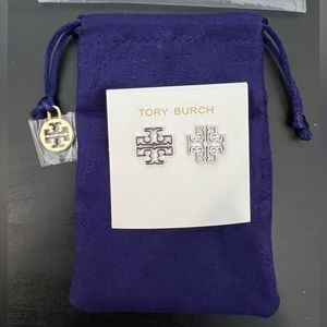 NWT Tory Burch Silver Stud Earrings